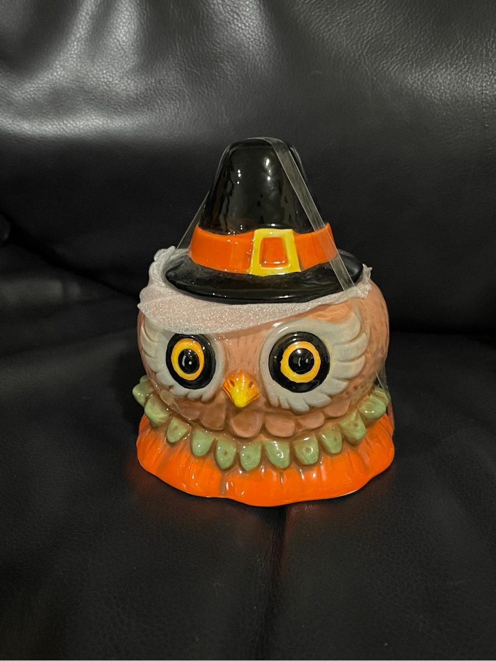 Thanksgiving Johanna Parker Pilgrim Owl Bowl with Lid